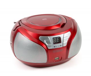 Technaxx Boombox CD přehrávač, Bluetooth, FM, AUX-IN & USB, červený (BT-X38)