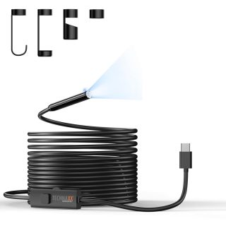 Technaxx USB-C endoskopická inspekční kamera, 8 mm, 5 m, IP67, černá (TX-386)