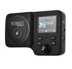Technaxx FMT1800 DAB+ ,FM vysílač s magnetickým držákem a bezdrátovým nabíjením